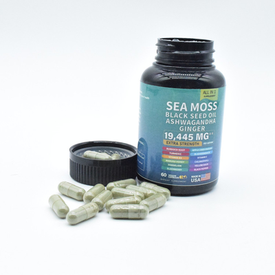 Zuivere Himalaya zee mos capsules voor energie ondersteuning en hersen geheugen