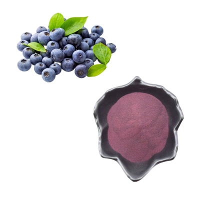 Het zuivere Natuurlijke van het de Bosbessenpoeder van het Fruitpoeder het Uittrekselanthocyanin Poeder van het Bosbessenuittreksel