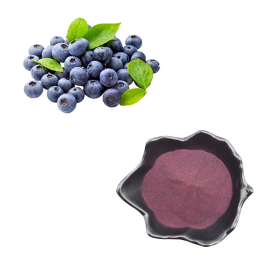 Het zuivere Natuurlijke van het de Bosbessenpoeder van het Fruitpoeder het Uittrekselanthocyanin Poeder van het Bosbessenuittreksel