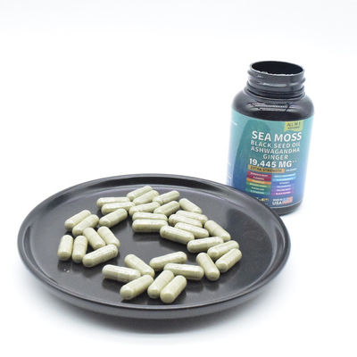 Private label Sea Moss Black Seed Oil Ashwagandha capsules voor vrouwen en mannen