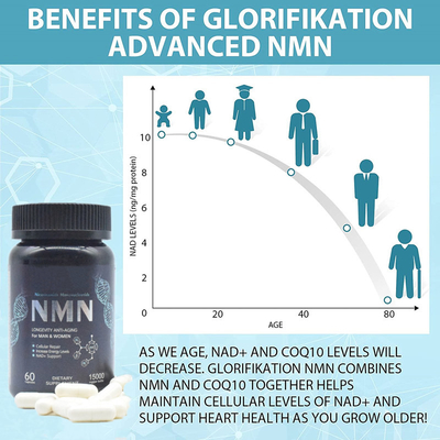 De Capsuleenergie van het levensduur600mg het Zuivere Nmn Supplement Stijgen