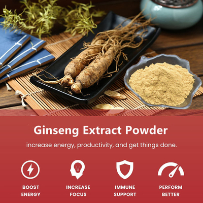 80 Mesh Ginseng Root Extract Powder 1%-80% Natuurlijke Installatieuittreksels