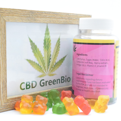 Van de de Slaap Kleverige Pijn van het hennepuittreksel CBD de Spanningsversie 220g per Ringen van de Flessencbd de Kleverige Perzik
