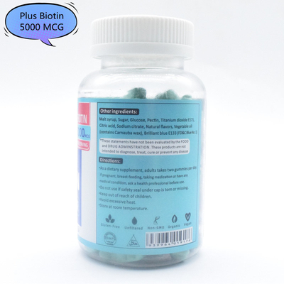 5000MCG de haargroei draagt Gummies-Gluten Vrije Dl Alpha Tocopheryl Acetate