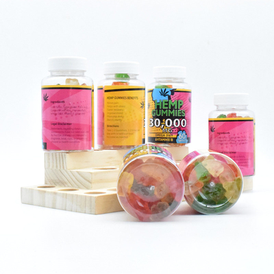 GMP Rang van het de Pijnvoedsel van de Hennepcbd Kleverige 25mg Versie 60 Gummies per Fles
