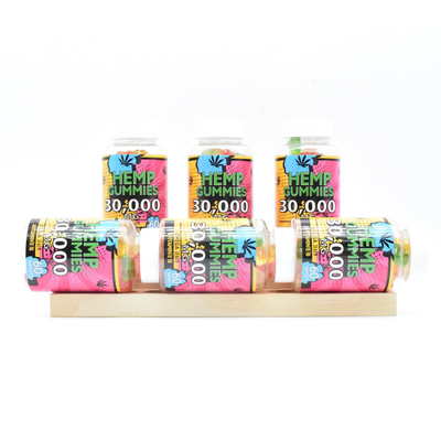 GMP Rang van het de Pijnvoedsel van de Hennepcbd Kleverige 25mg Versie 60 Gummies per Fles